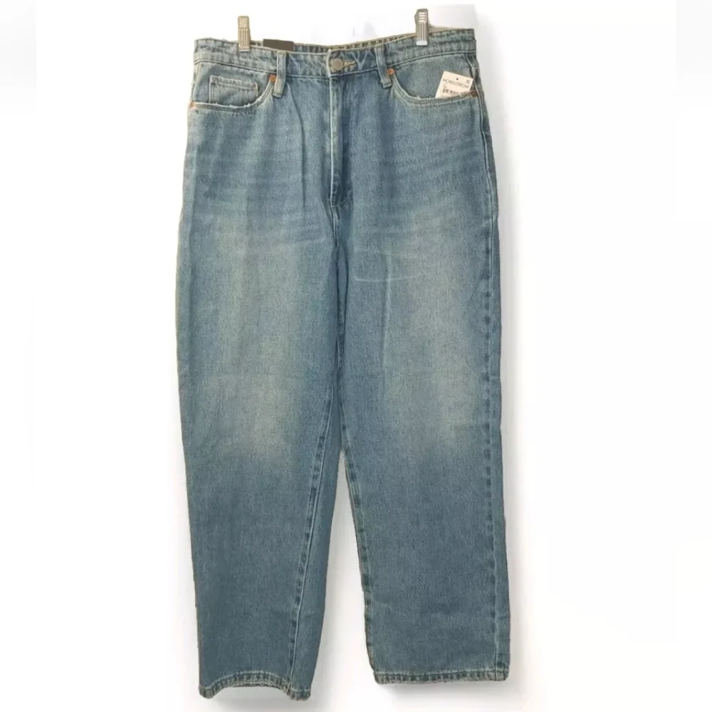 Blanknyc The Baxter Jeans Sz 31 Mom High Waisted Ribcage Straight Blue Denim Nwt
